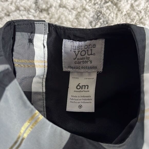 Like New Black White Grey Gold Checker Party Dress - Picture 3 of 6